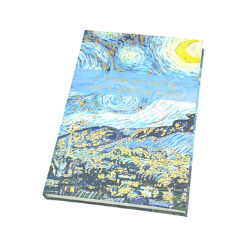 Sert Kapaklı Lastikli Defter - Starry Night