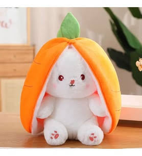 Şapkalı Havuç Tavşan Peluş 35 cm