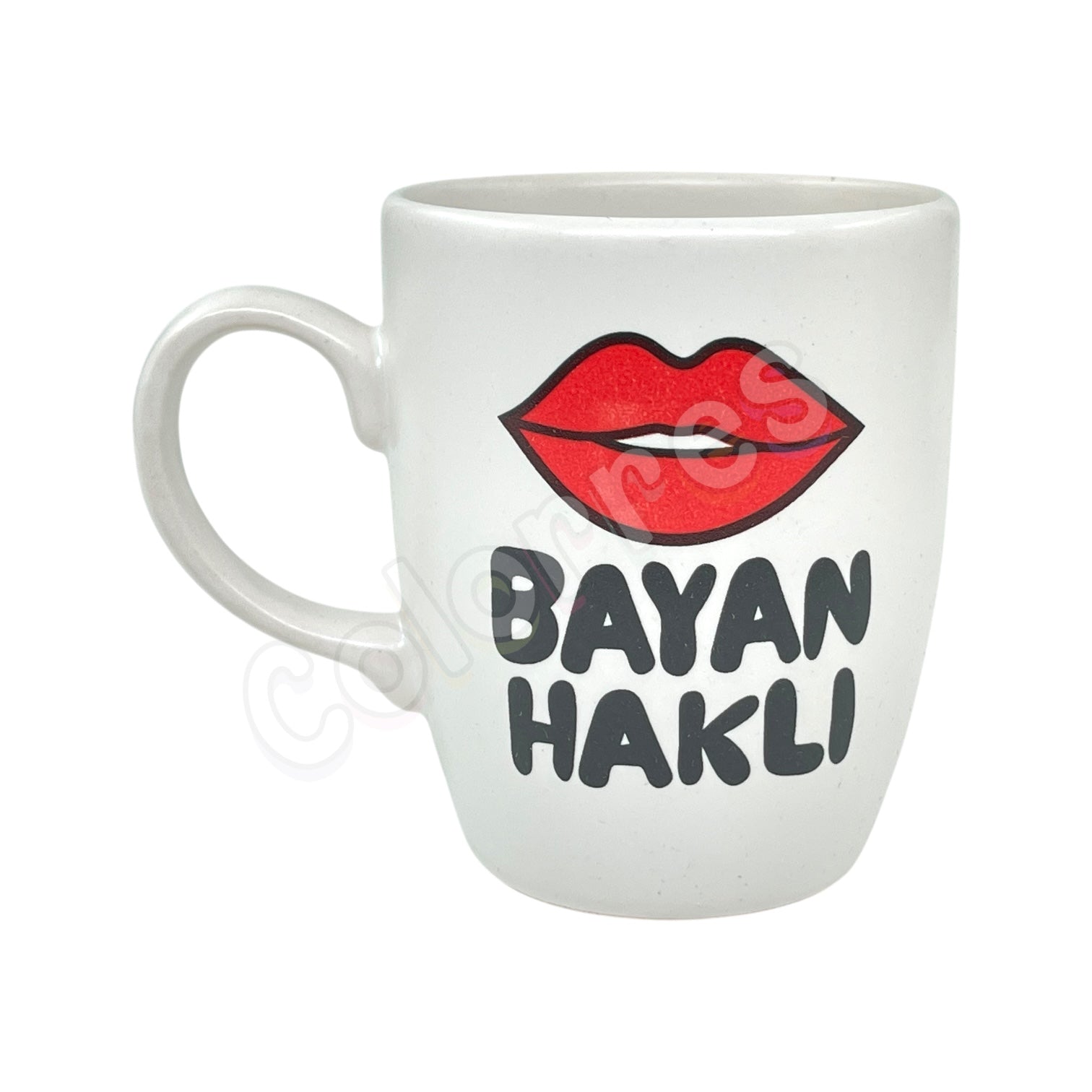 Bayan Haklı - Oval Krem Kupa