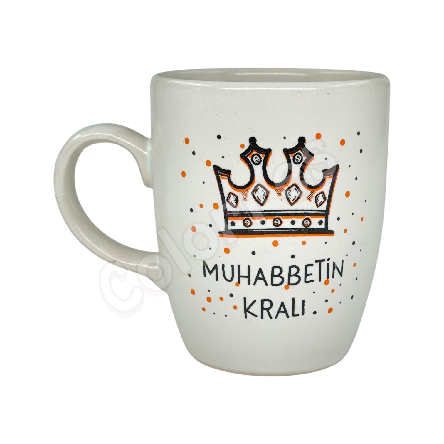 Muhabbetin Kralı - Oval Krem Kupa