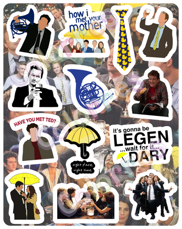 How i Met Your Mother Sticker Seti 14x17 cm - Himym