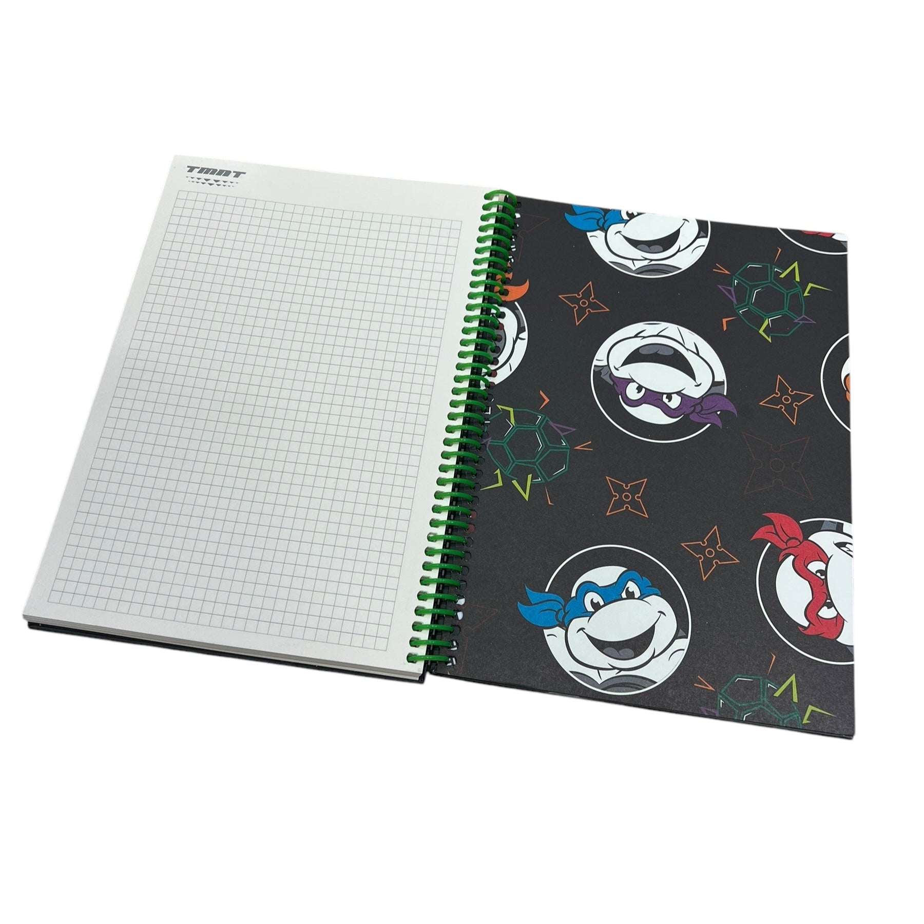 Ninja Turtles Foot Clan Spiralli Sert Kapak Kareli Defter 96 Yaprak