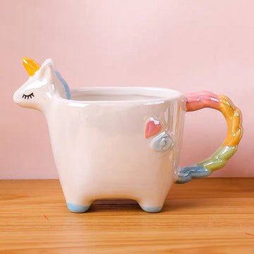 Unicorn Rainbow 3D Seramik Kupa