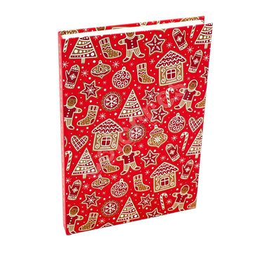 Happy New Year Gingerbread Sert Kapaklı A5 Defter Çizgili
