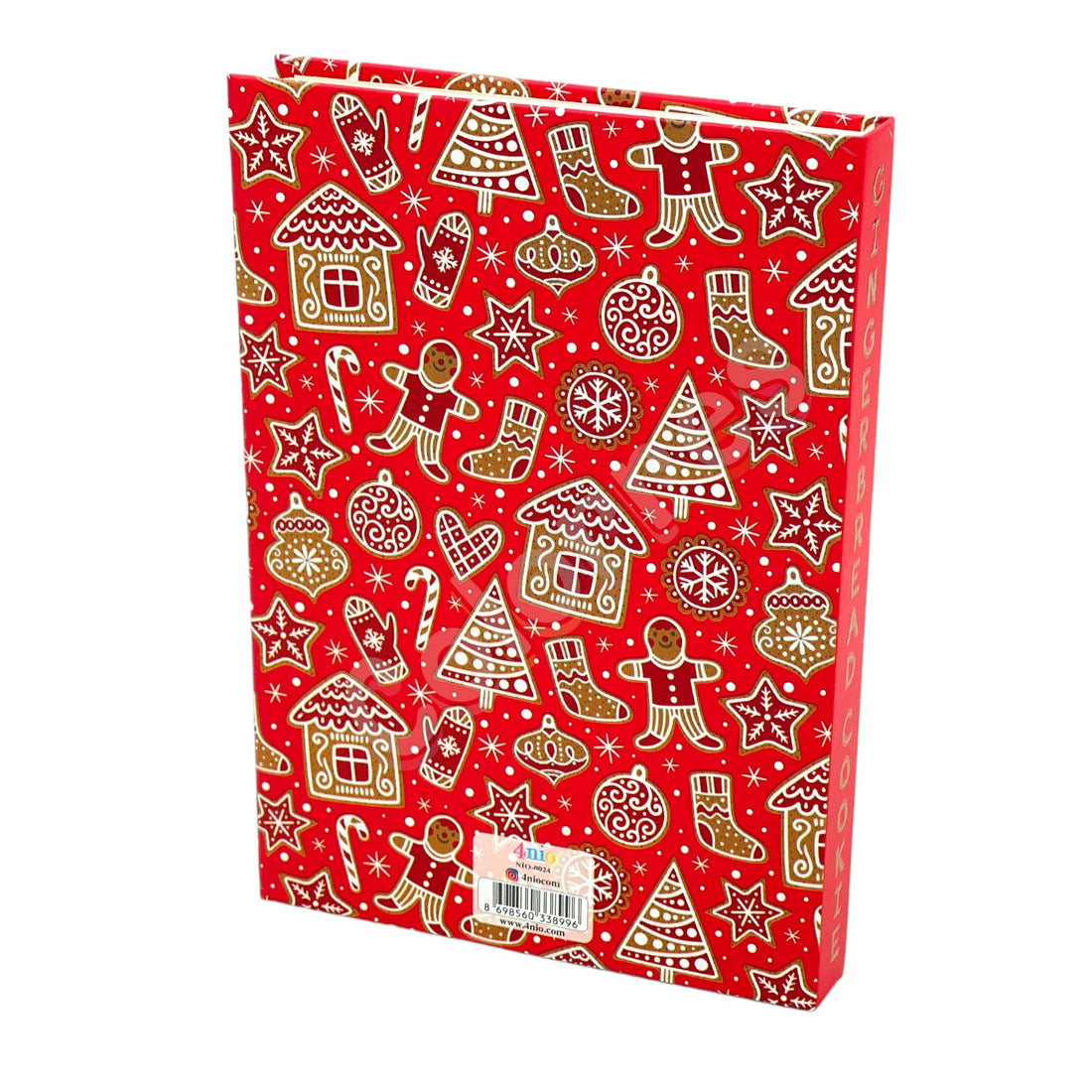 Happy New Year Gingerbread Sert Kapaklı A5 Defter Çizgili