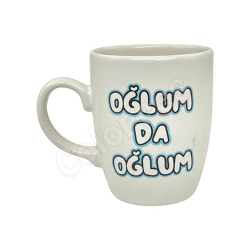 Oğlum Da Oğlum - Oval Krem Kupa