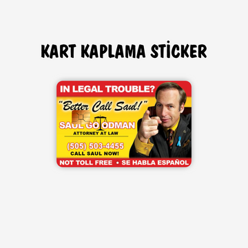Better Call Saul Kredi Kartı Kaplama Sticker - Saul Goodman