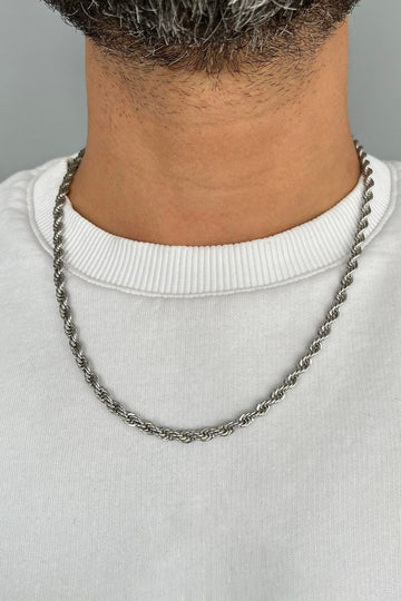 Silver Erkek Zincir Çelik Kolye (55cm)
