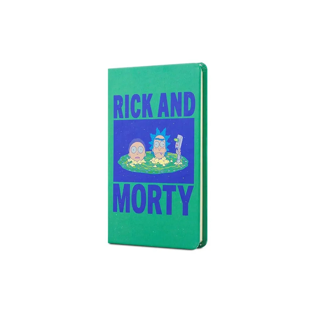 Rick And Morty Sert Kapak Lastikli Mini Defter Yeşil
