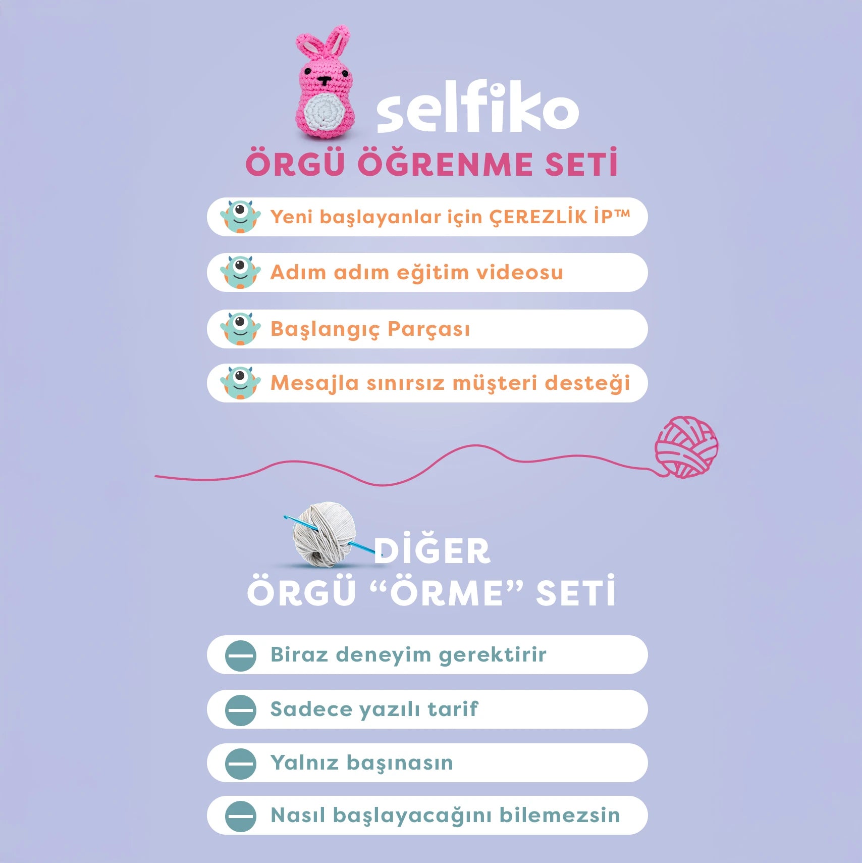 Tavşik Örgü Öğrenme Seti