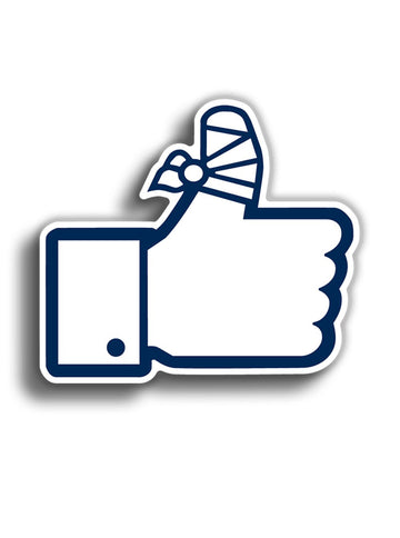 Yaralı Like 10x9 cm Sticker