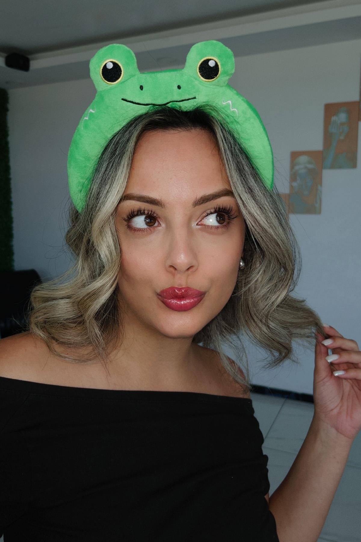 Kurbağa Figürlü Peluş Taç