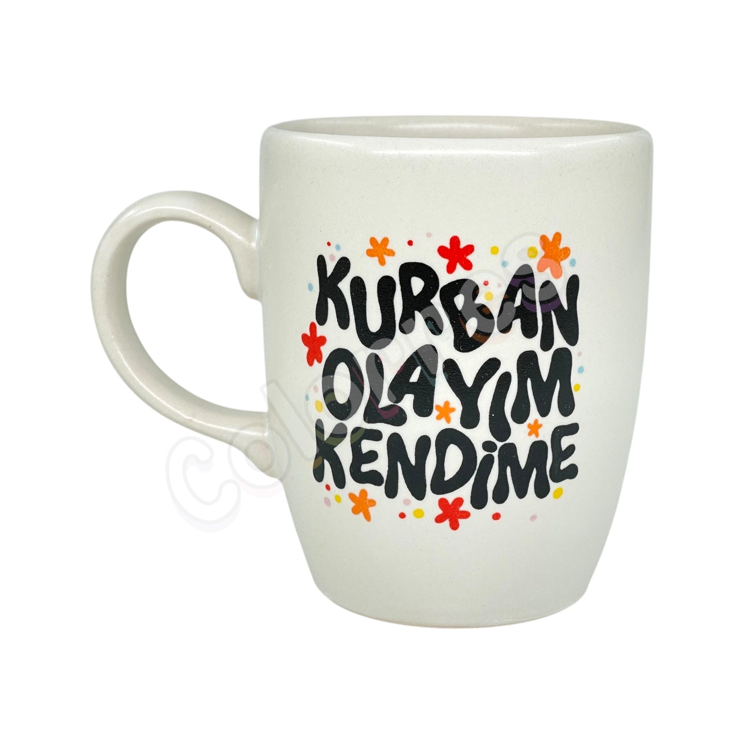 Kurban Olayım Kendime - Oval Krem Kupa