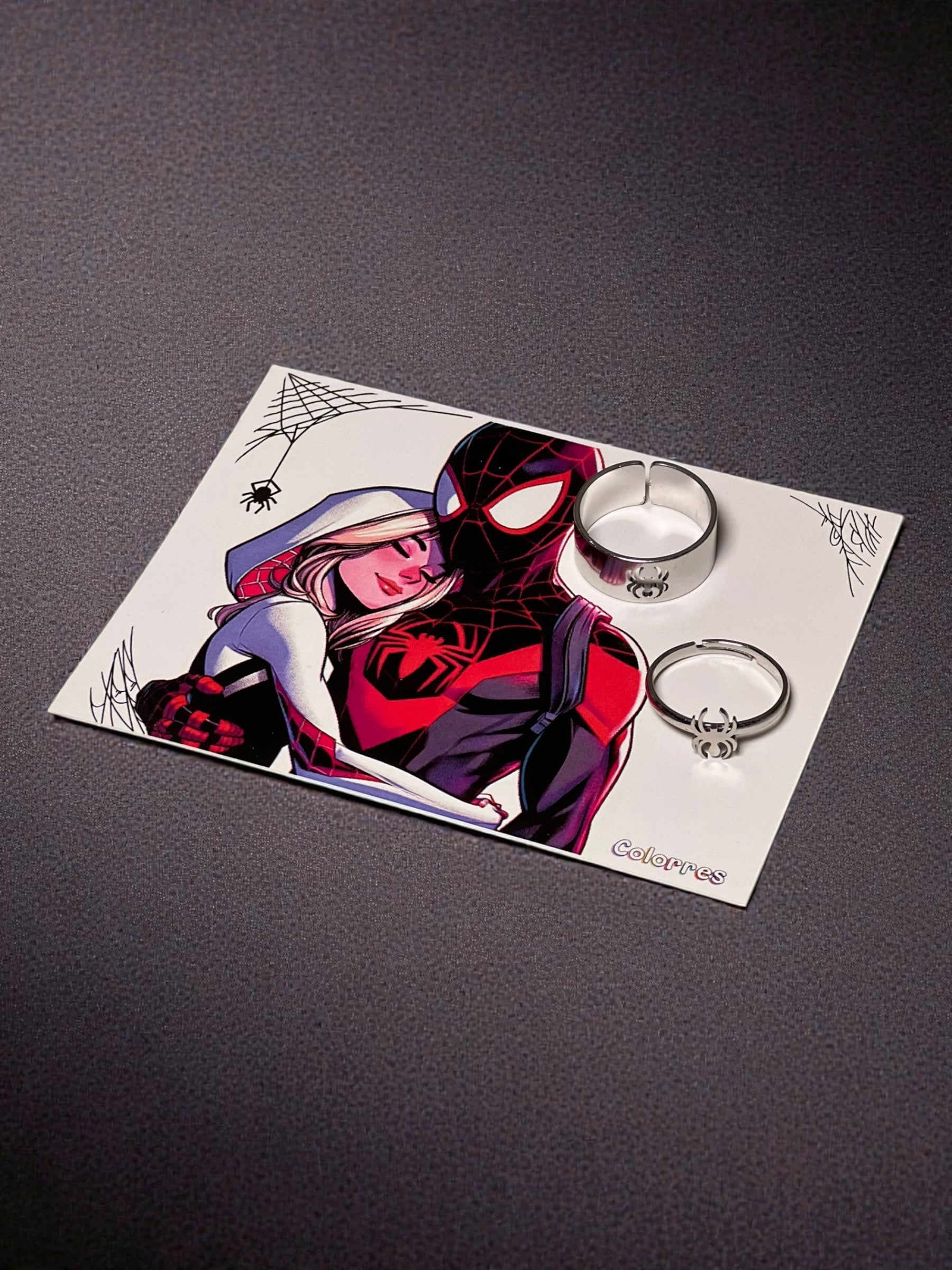 Spiderman & Gwen Stacy Çift Yüzükleri