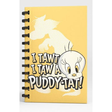 Tweety I Tawt I Taw a Puddy Tat Spiralli Defter Açık Sarı