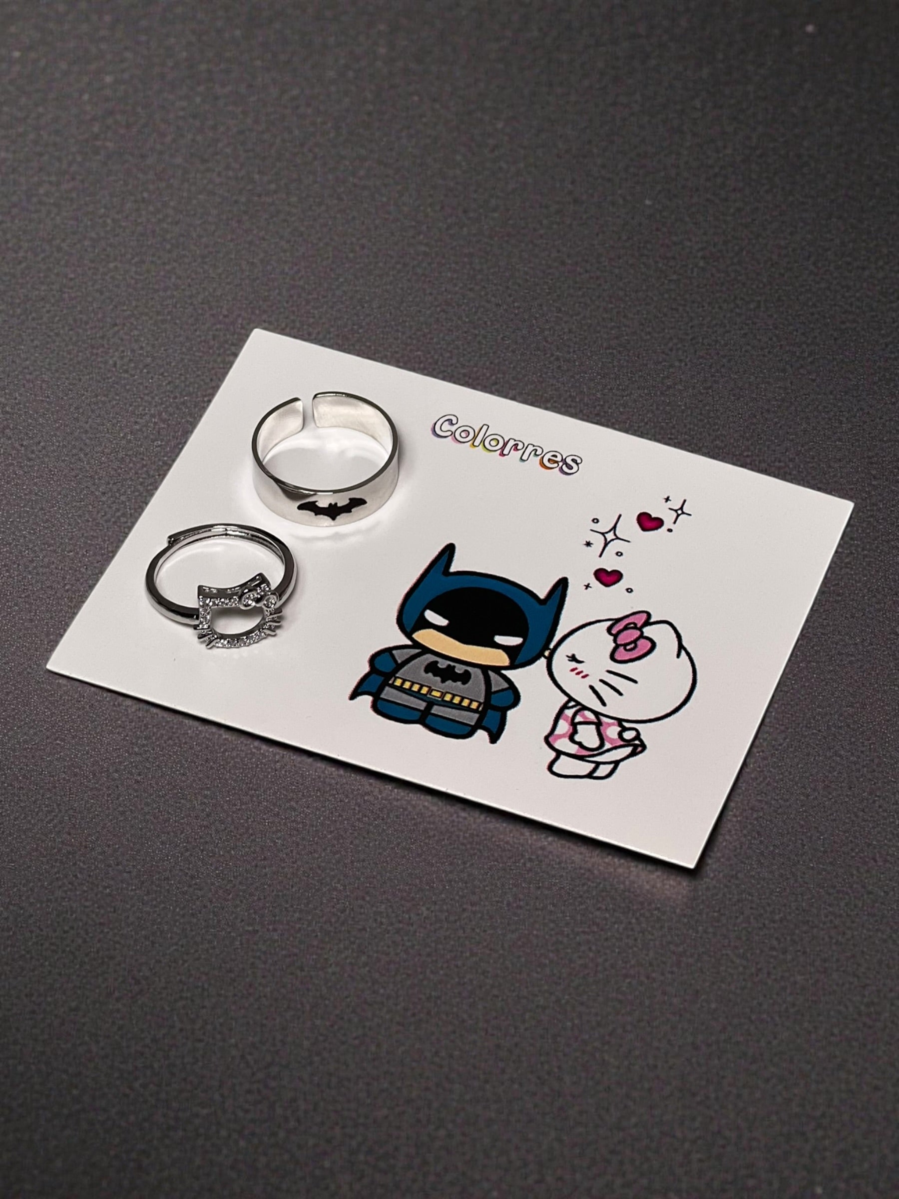 Hello Kitty Batman Çift Yüzükleri