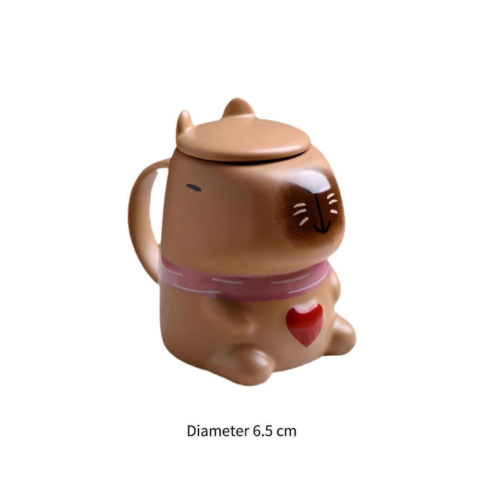 Capybara 3D Seramik Kupa Kalpli