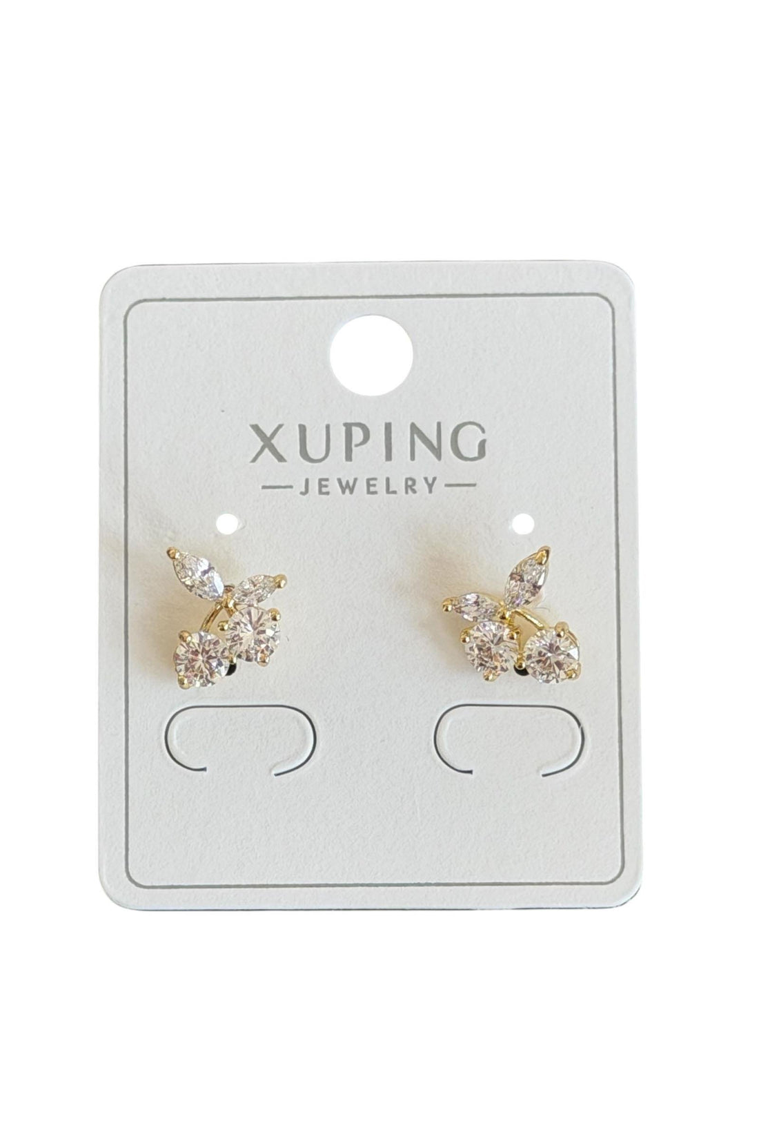 Altın Kiraz Taşlı Xuping Küpe (Çift)