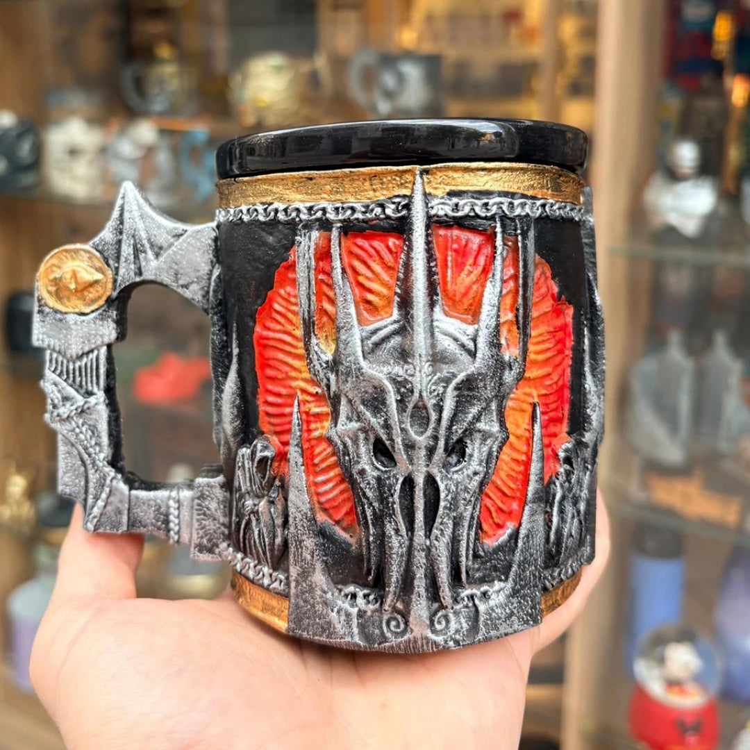 Sauron El Boyaması Seramik & Polyester Kupa – 400 ml Lotr
