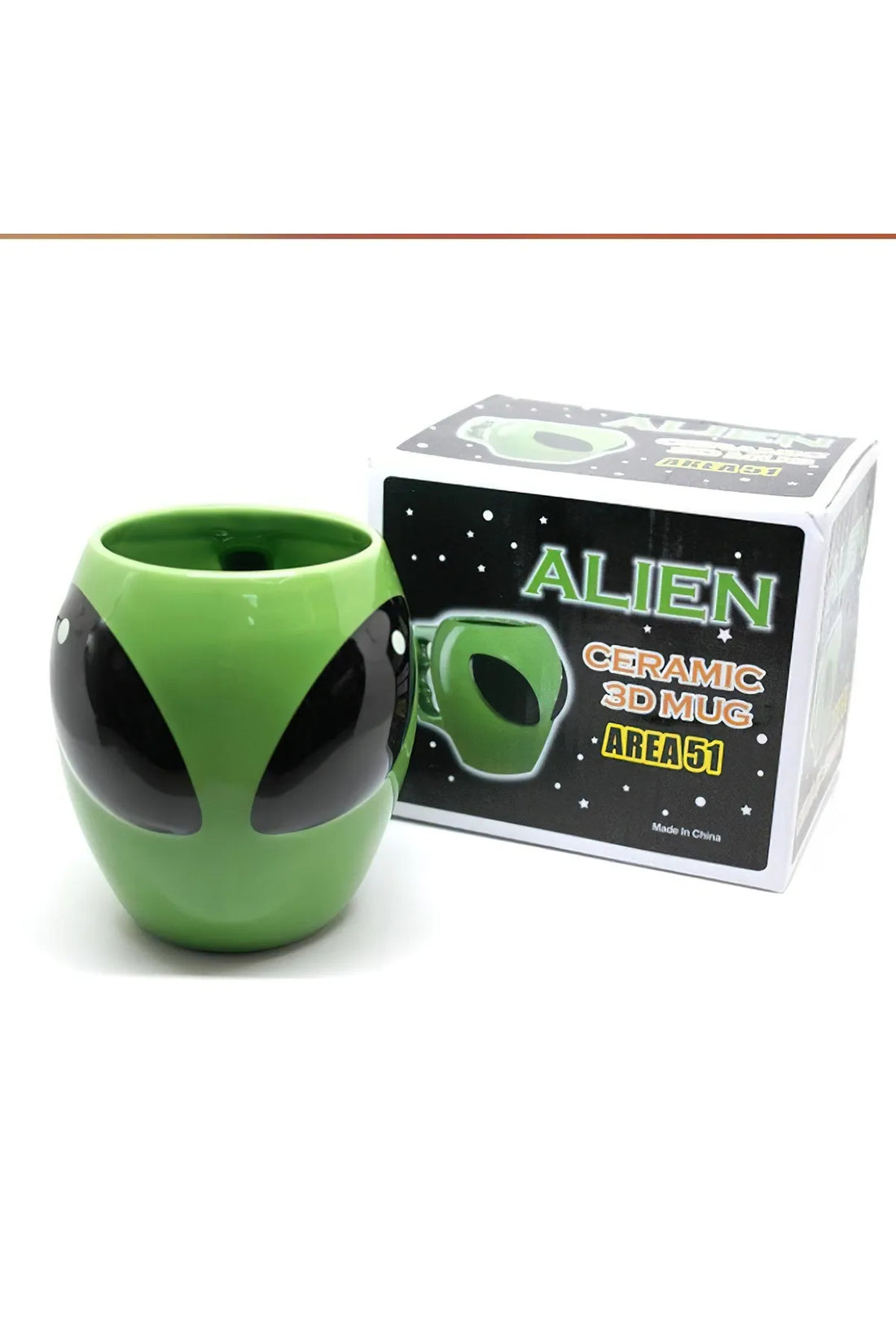 Uzaylı Alien Porselen 3D Tasarım Kupa Bardak