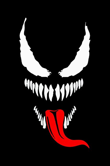 Venom Beyaz Sticker 15x9 cm