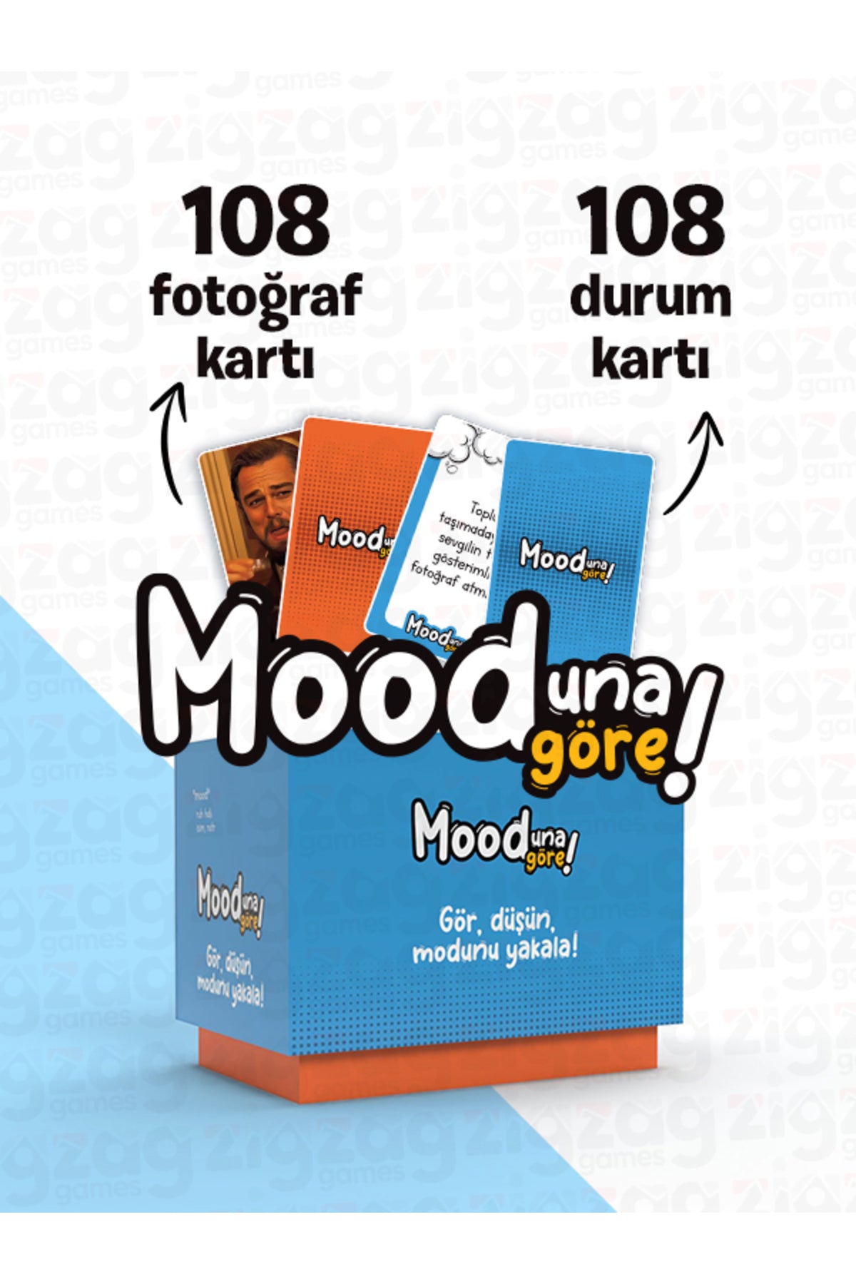 Mooduna Göre - Komik Mood Oyunu | Arkadaş & Aile İçin Kutu Oyunu | Kart Oyunu | 216 Kart
