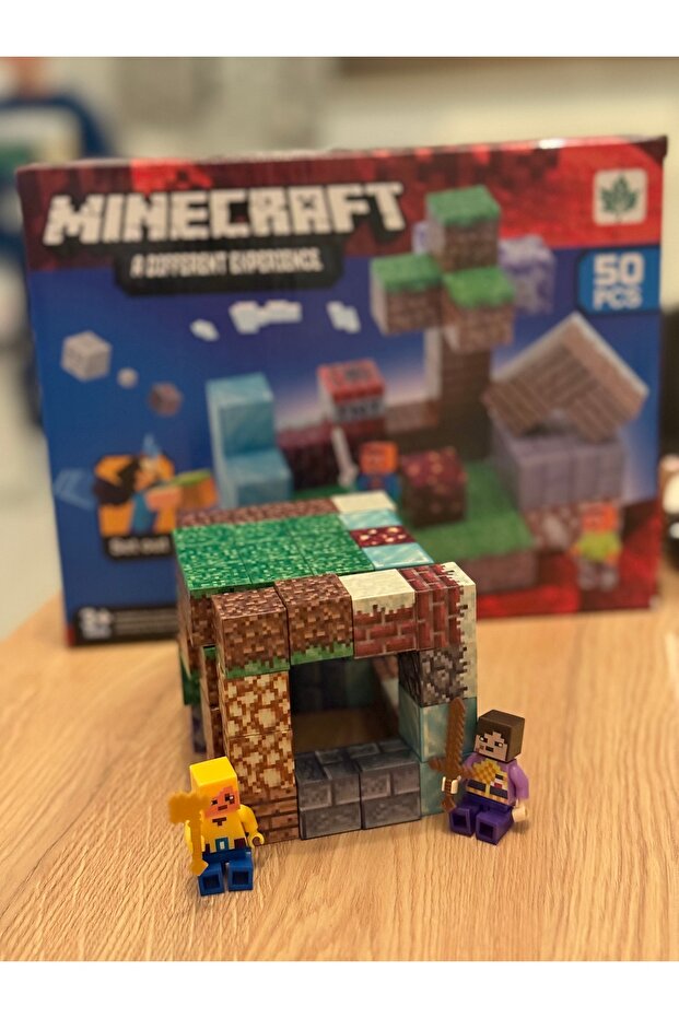 50 Parça Manyetik Küpler Minecraft 2 Adet Sürpriz Karakter