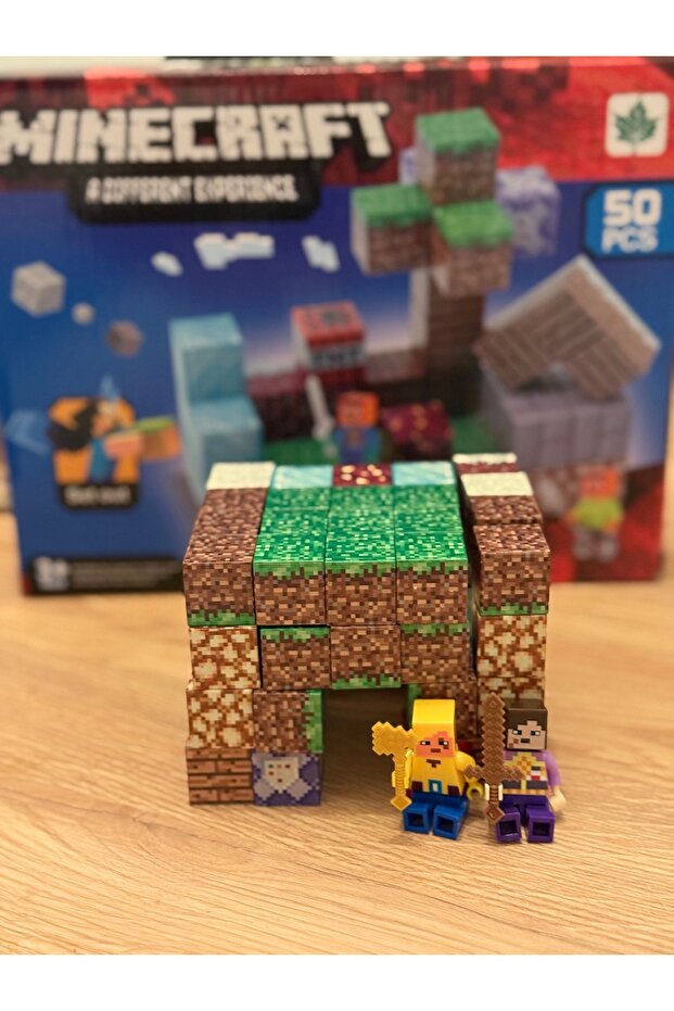 50 Parça Manyetik Küpler Minecraft 2 Adet Sürpriz Karakter