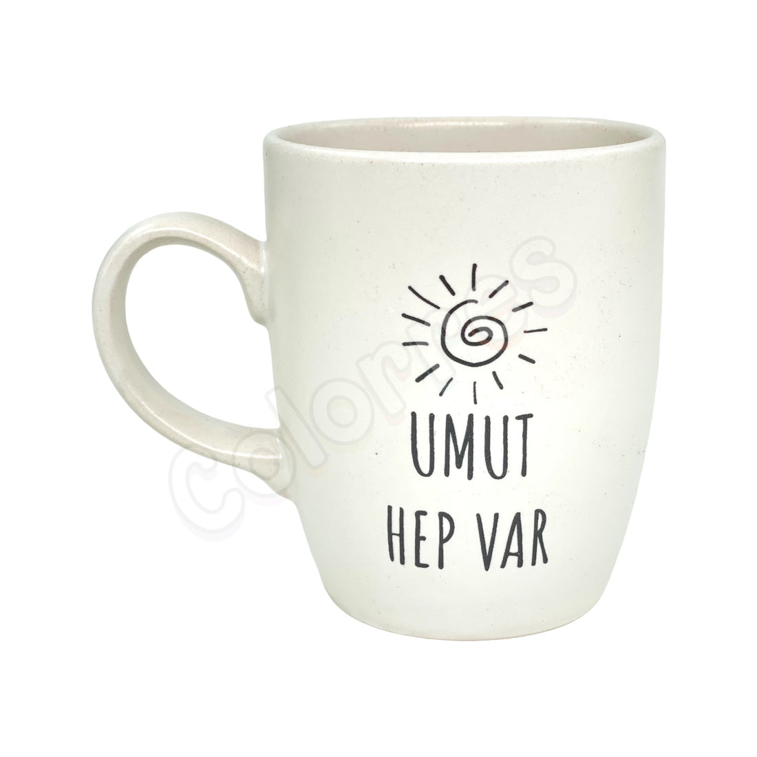 Umut Hep Var - Oval Krem Kupa