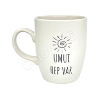 Umut Hep Var - Oval Krem Kupa