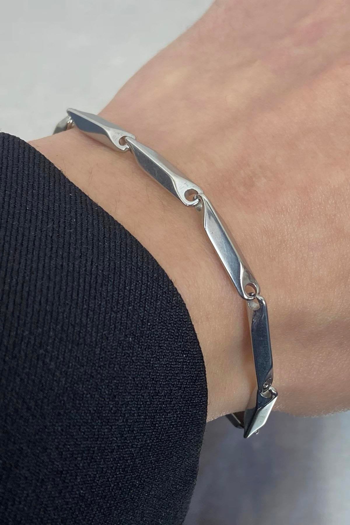 Gümüş Renk Çelik Bileklik (Unisex)