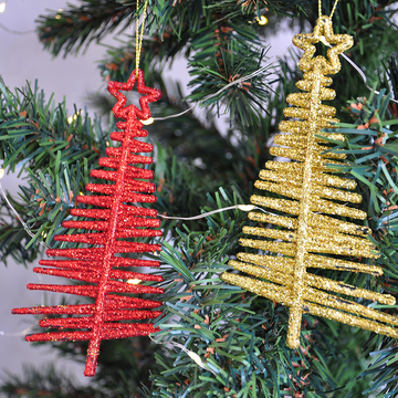 Yılbaşı Ağaç Süsü Çam Simli 2li