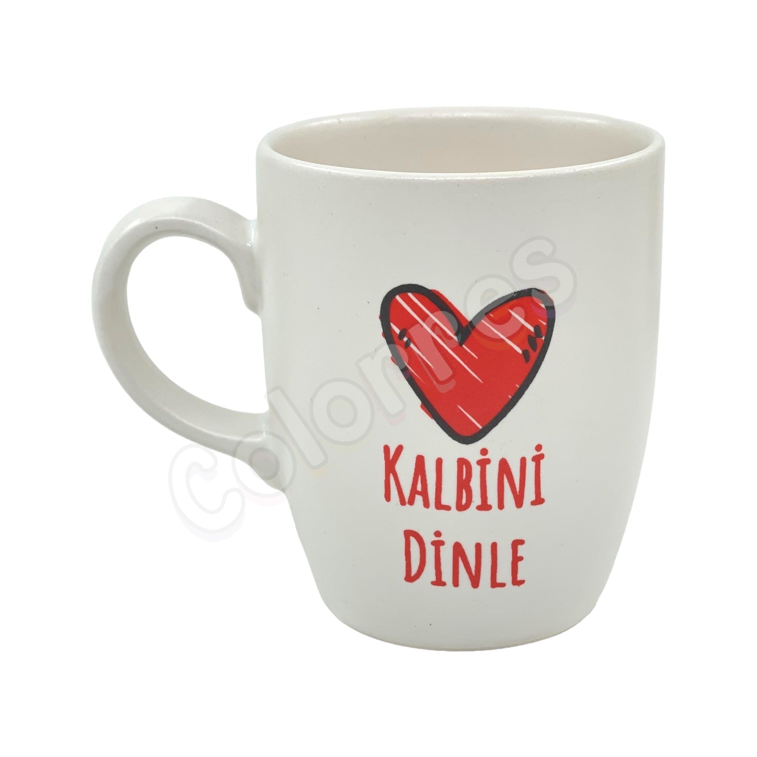 Kalbini Dinle - Oval Krem Kupa