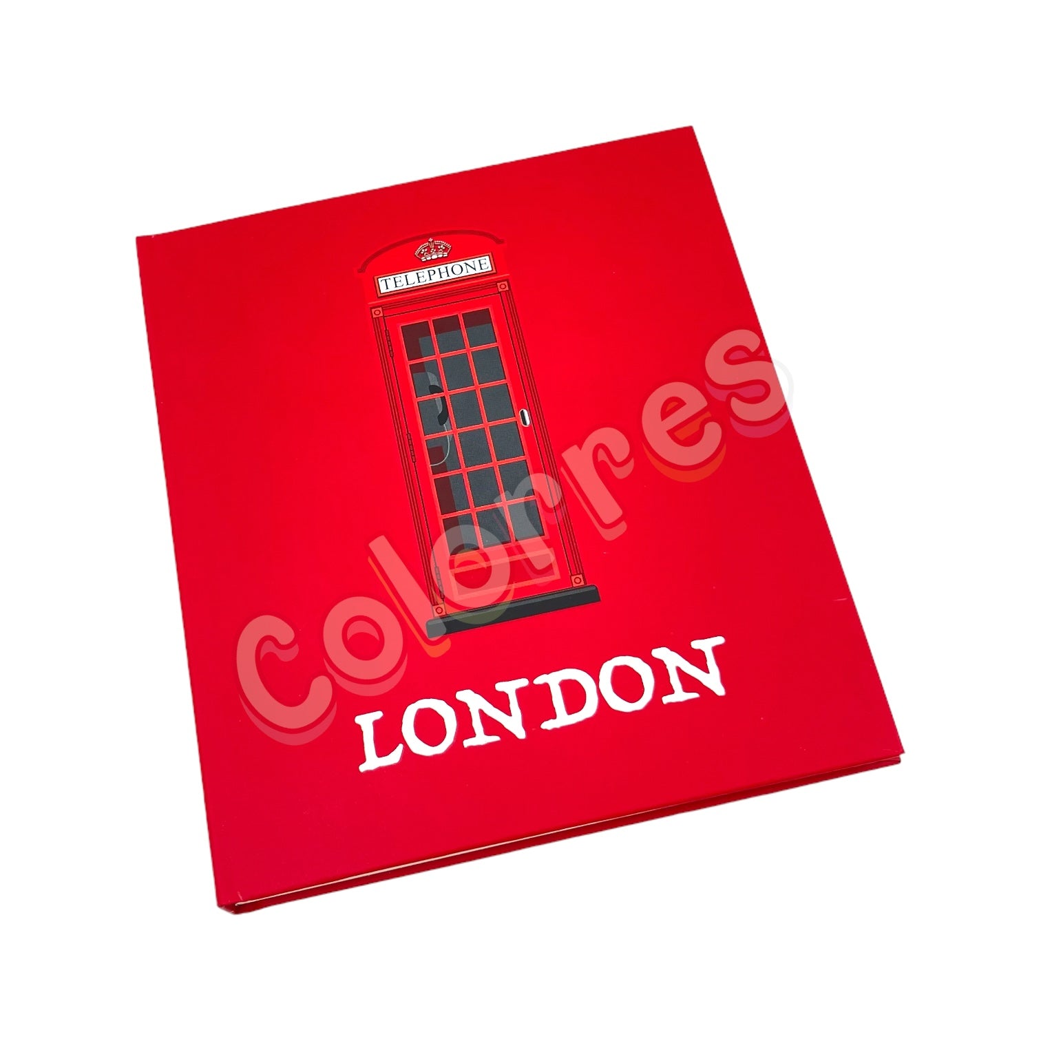 London 19x17 cm Sert Kapaklı Defter