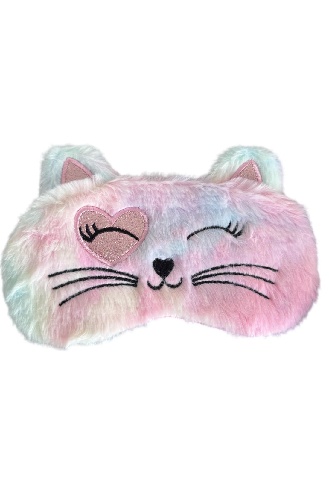 Pembe Kedi Peluş Uyku Bandı