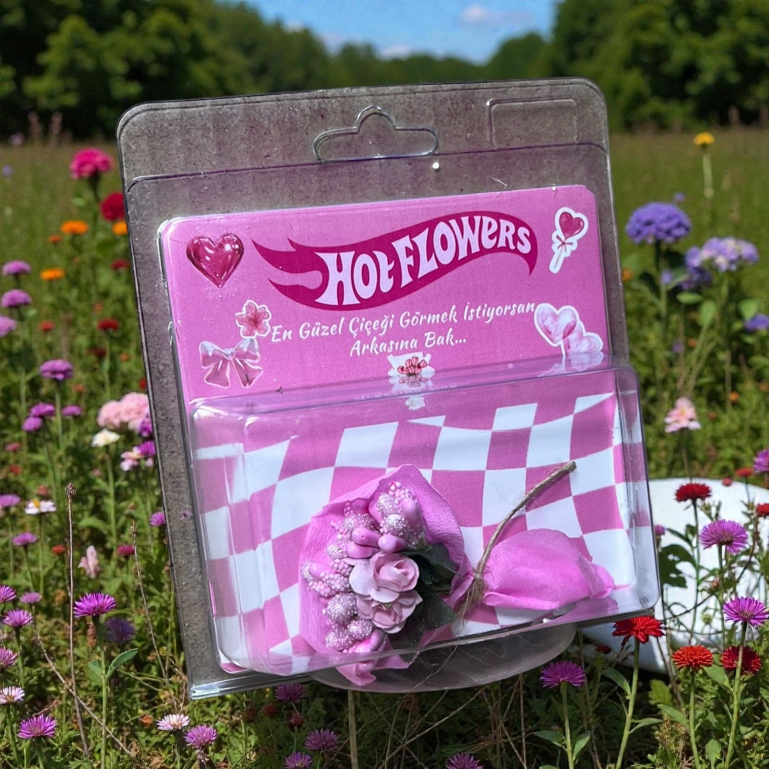 Hot Flowers Aynalı Pembe