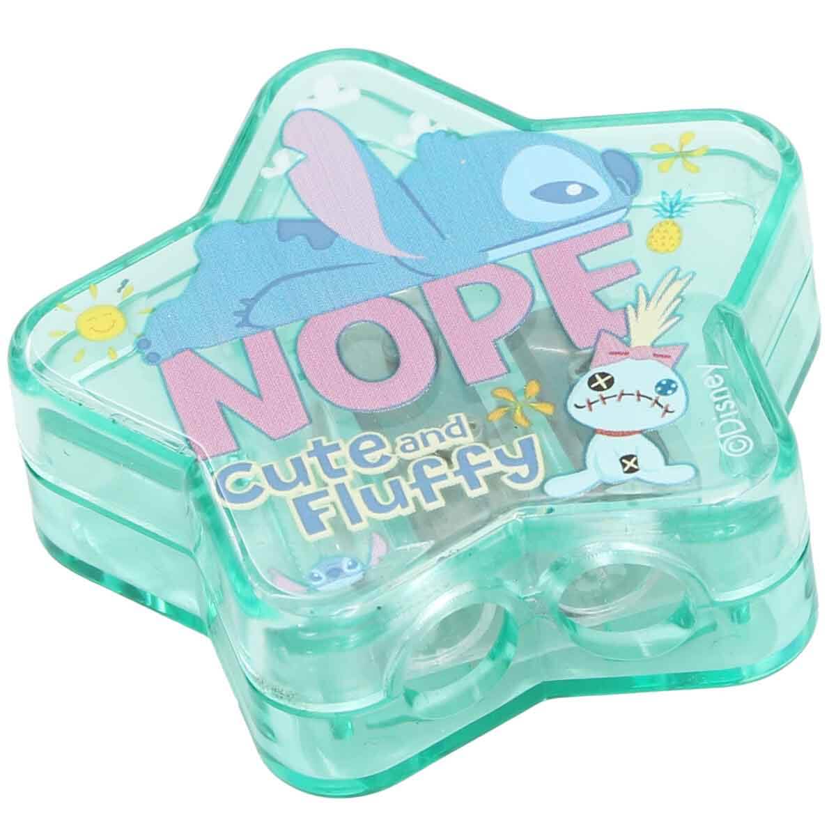 Stitch Desenli Yıldız Şekilli Hazneli Kalemtıraş