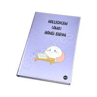 Sert Kapaklı Lastikli Defter - Halledicem Ama Hangi Birini