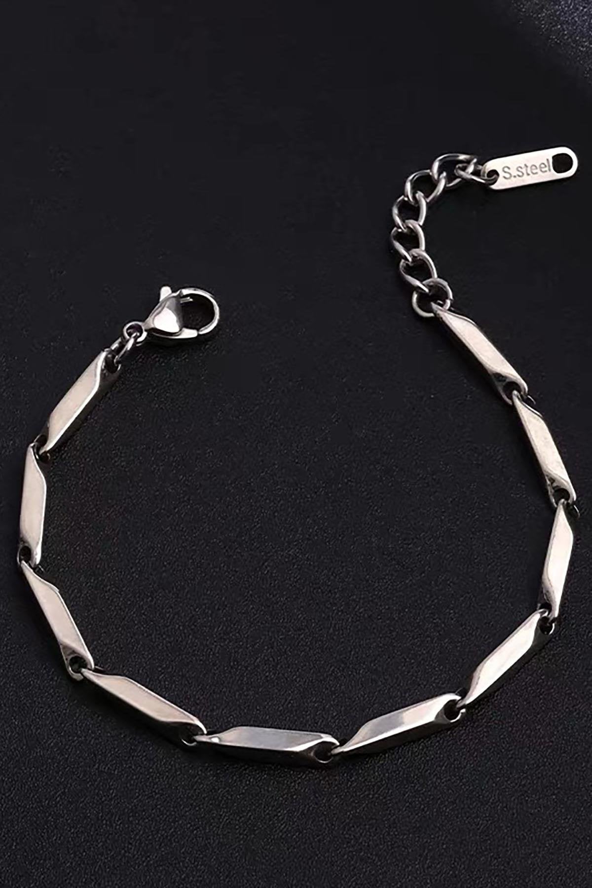 Gümüş Renk Çelik Bileklik (Unisex)