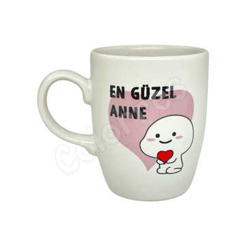 En Güzel Anne - Oval Krem Kupa
