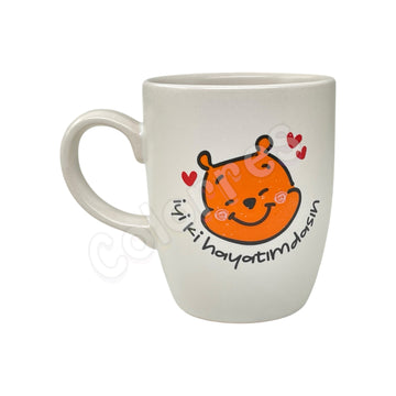 İyi Ki Hayatımdasın - Oval Krem Kupa