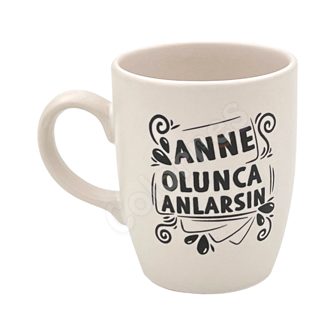 Anne Olunca Anlarsın Oval Krem Kupa