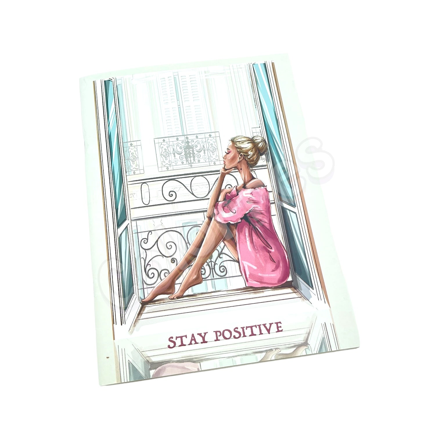 Stay Positive 18x26 cm Defter Çizgili Terzi Dikişli