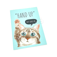 Hand Up Cat 18x26 cm Defter Çizgili Terzi Dikişli