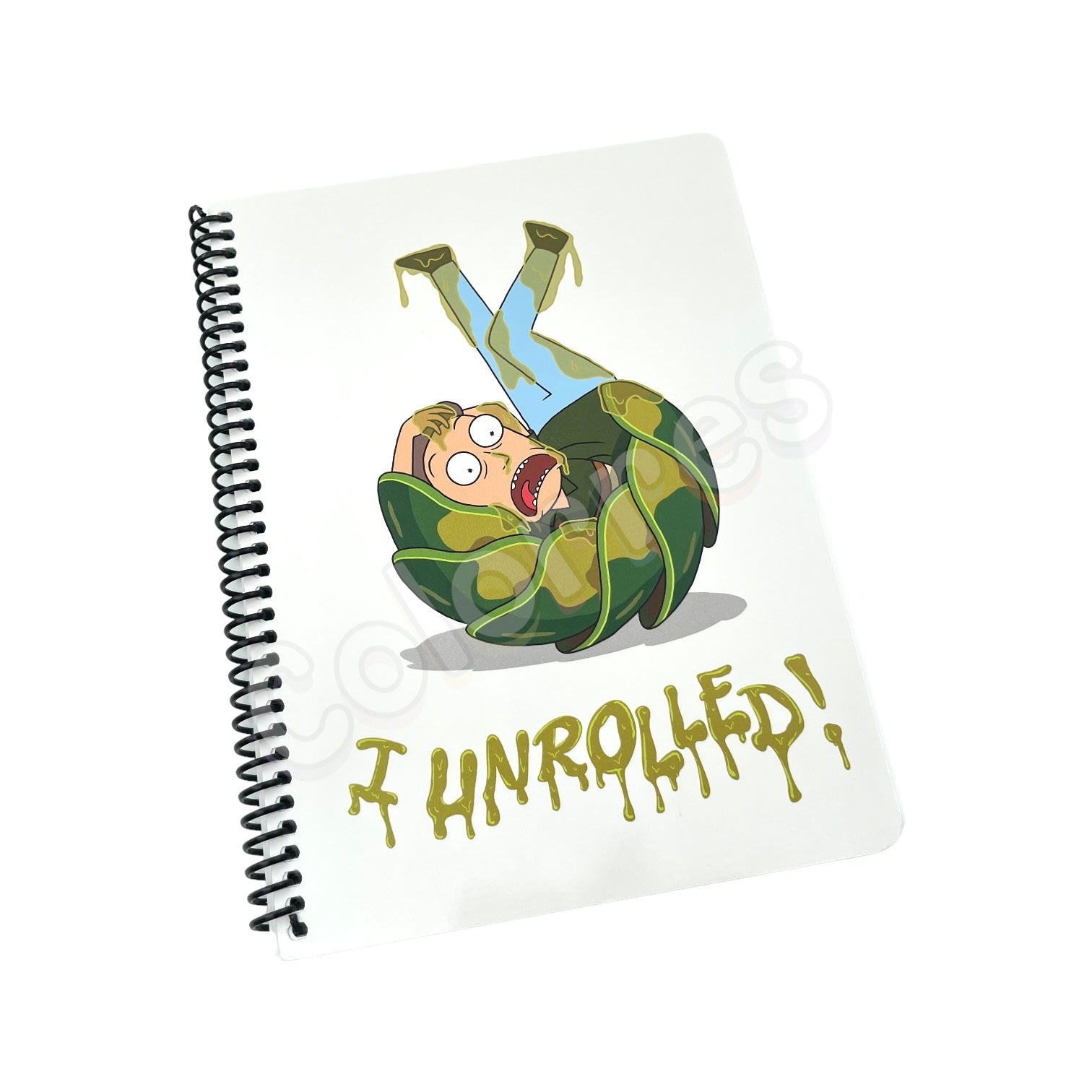 Rick and Morty I Unrolled Çizgili Spiralli Defter