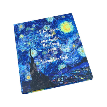 Van Gogh Starry Night 19x17 cm Sert Kapaklı Defter