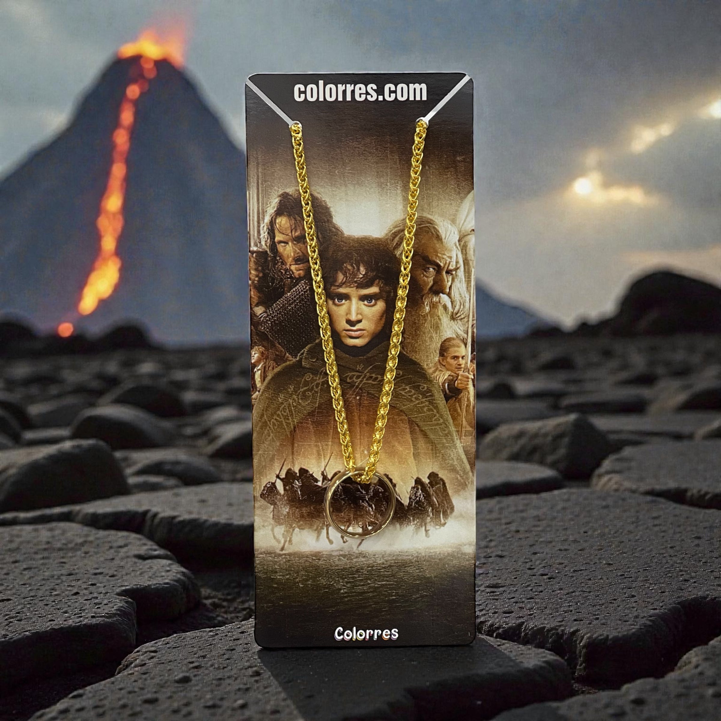 Lotr Altın Zincirli Yüzük Kolye