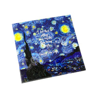 Van Gogh Starry Night Kare Defter 21x21 cm Çizgili Terzi Dikişli