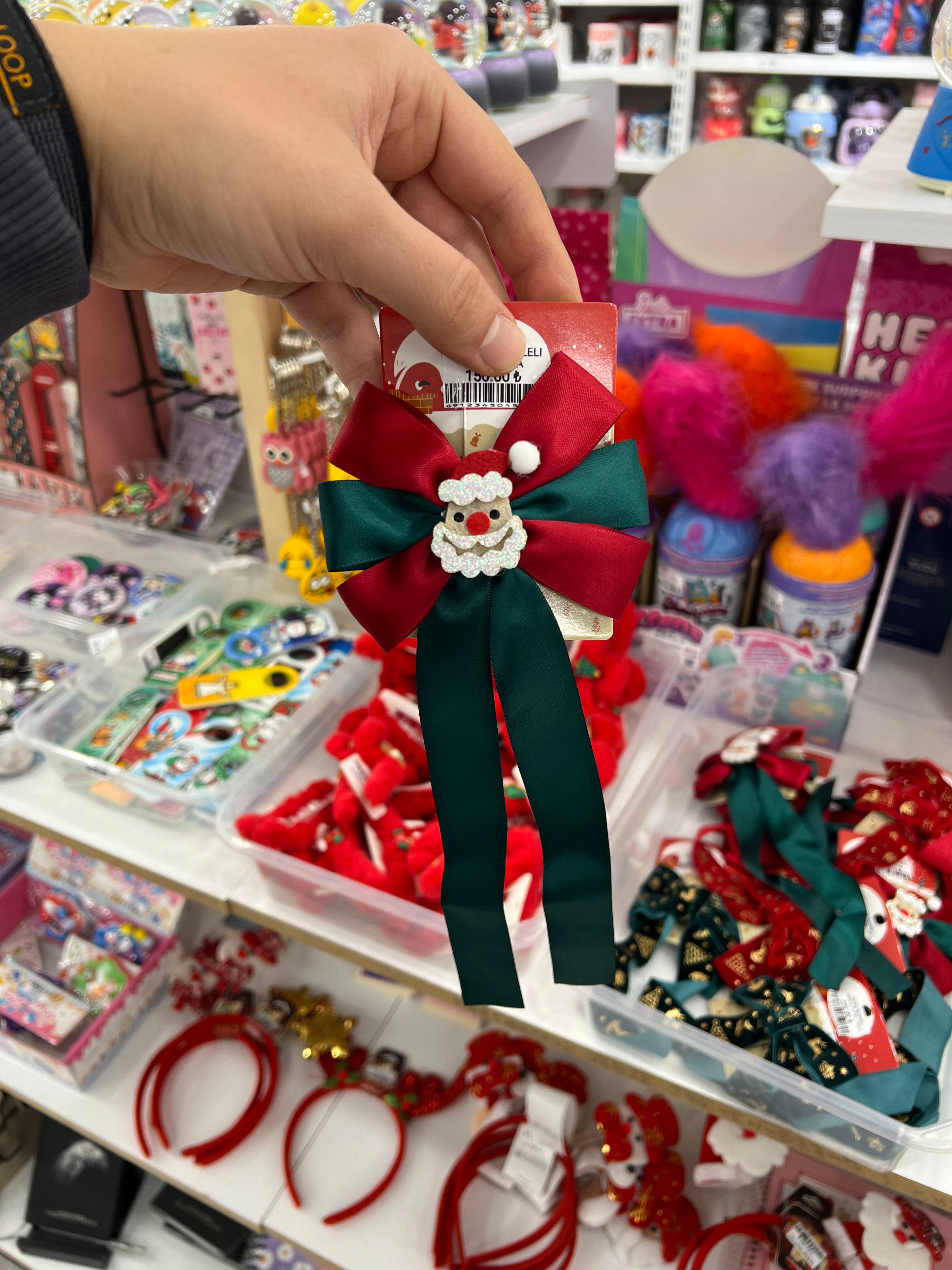 Yılbaşı Kurdeleli Klips Toka