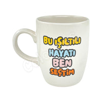 Bu Işıltılı Hayatı Ben Seçtim - Oval Krem Kupa